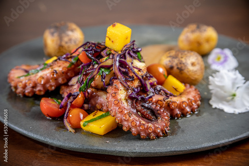 Fototapeta Naklejka Na Ścianę i Meble -  Typical colombian food, sauteed octopus