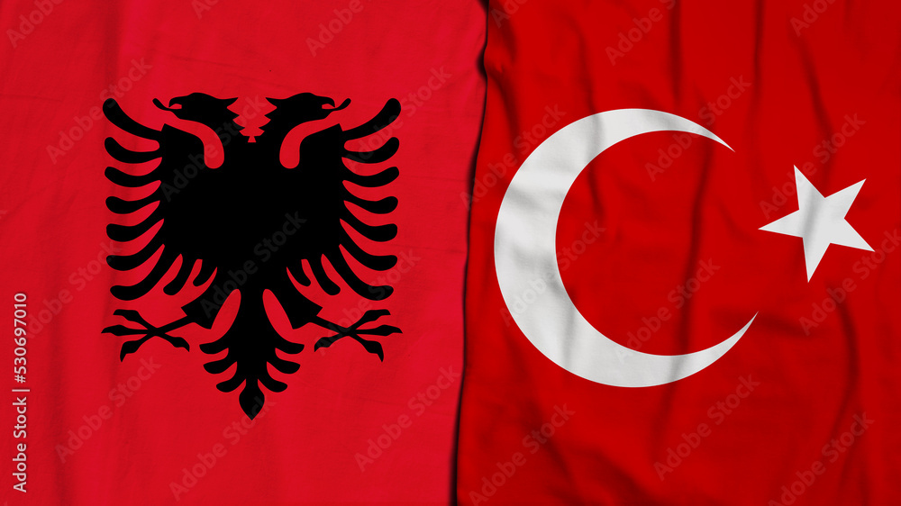 Albania, Republic of Albania, Turkey Flag, Republic of Turkey Albania, Republic of Albania, Turkey Flag, Republic of Turkey