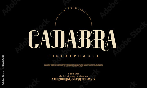 Abstract Fashion font alphabet. Minimal modern urban fonts for logo, brand etc. Typography typeface uppercase lowercase and number. vector illustration