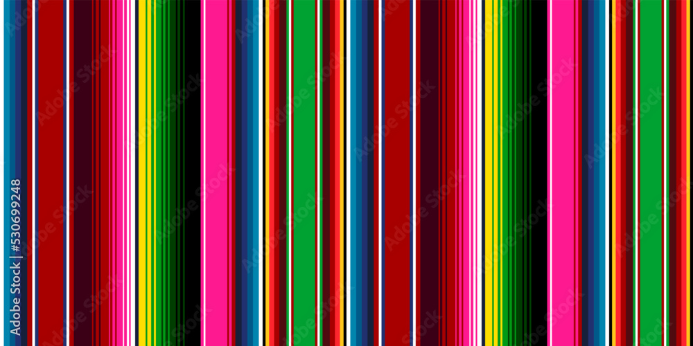 Blanket stripes seamless vector pattern. Ethnic mexican pattern