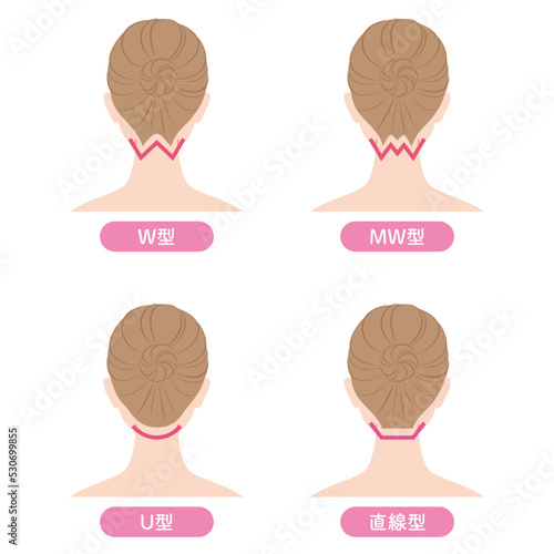 うなじの脱毛の形