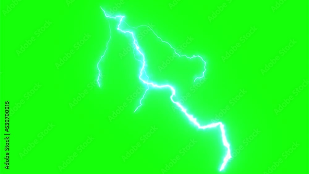 Lighting bolt with green screen background Lighting bolt with green screen background