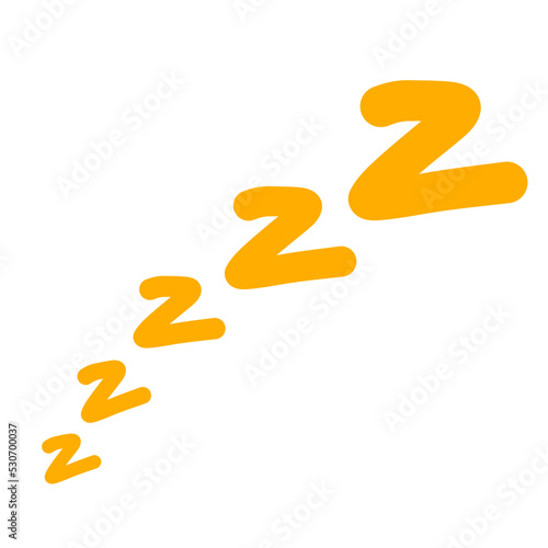 Sleeping illustration zzzz letter