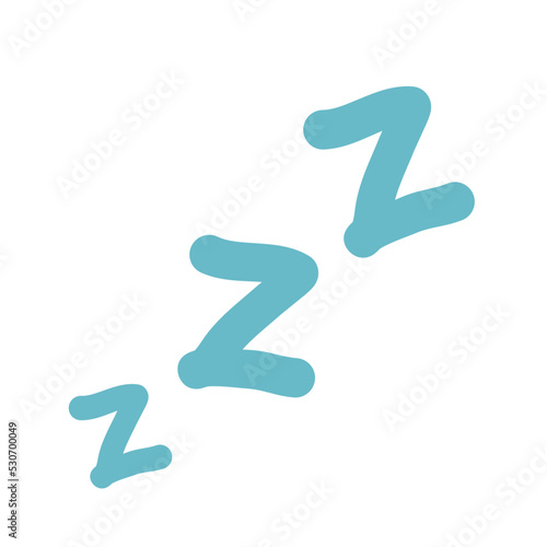 Sleeping illustration zzzz letter