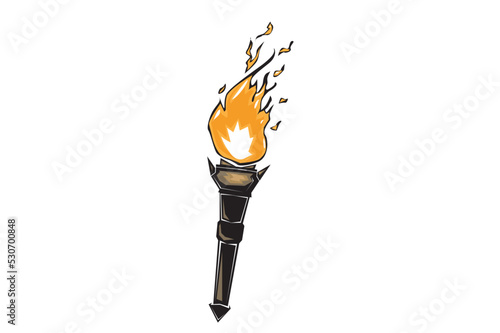 flaming torch