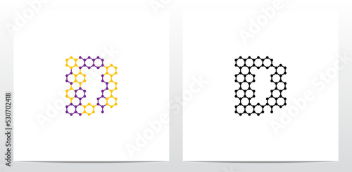 Molecule Chemistry Letter Logo Design D