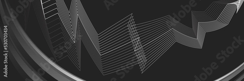 Abstract black white background with lines