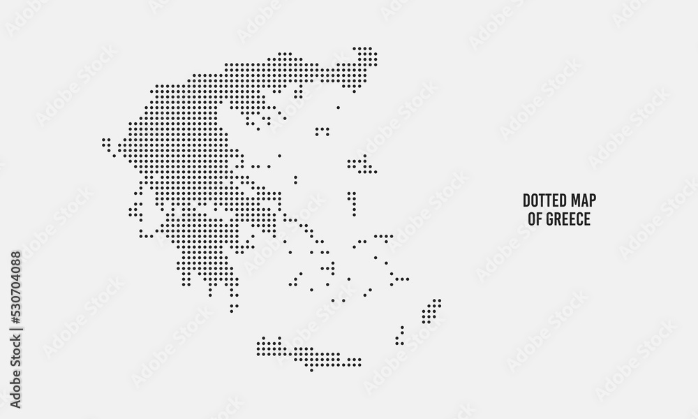 Naklejka premium dotted-map-of-greece
