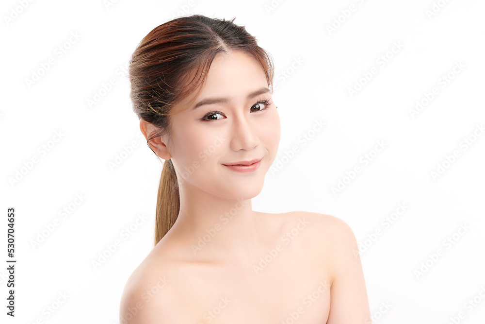 Beautiful young asian woman with clean fresh skin on white background, Face care, Facial treatment, Cosmetology, beauty and spa, Asian women portrait. Beautiful young asian woman with clean fresh skin on white background, Face care, Facial treatment, Cosmetology, beauty and spa, Asian women portrait.