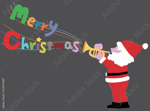 クリスマスの日にサンタクロースがコンサートを開いている。