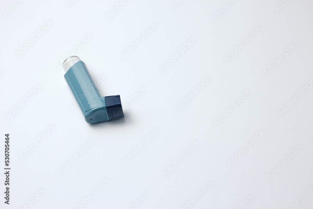 Bangkok, Thailand September, 09 2022 Asthma inhaler Placed on a