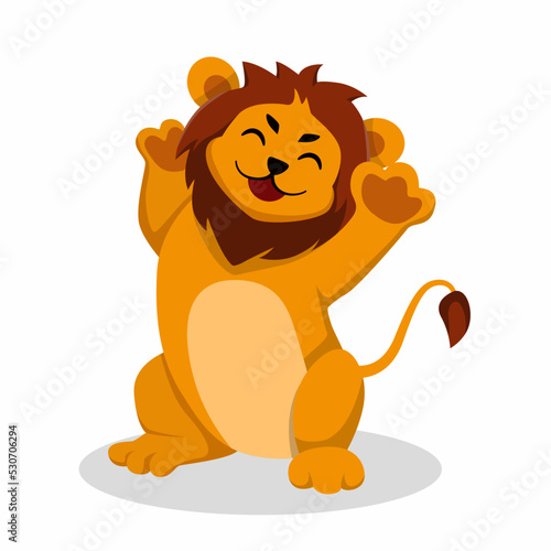 Fototapeta Naklejka Na Ścianę i Meble -  Cute Lion Design Character Illustration