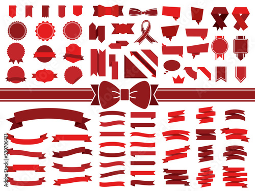 いろいろリボンデザイン集-赤