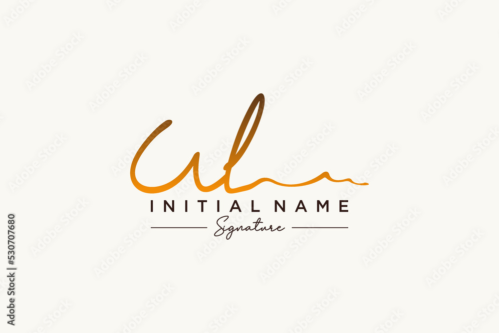 Initial UL signature logo template vector. Hand drawn Calligraphy lettering Vector illustration. Initial UL signature logo template vector. Hand drawn Calligraphy lettering Vector illustration.