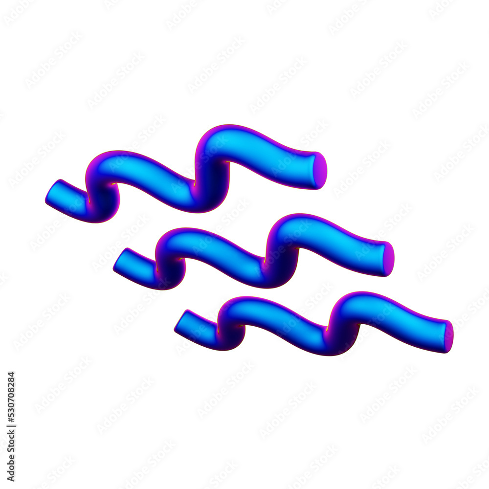 Iridescent Abstract Shape 3D Illustration Iridescent Abstract Shape 3D Illustration