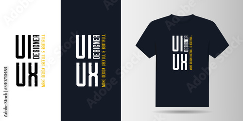 Ui ux typography t shirt design template