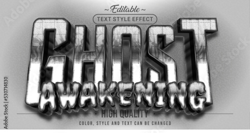 Editable text style effect - Ghost Awakening text style theme.
