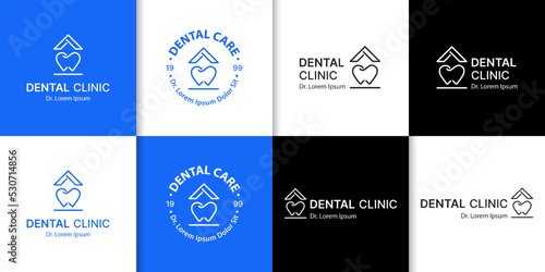 Set of dental clinic logo 