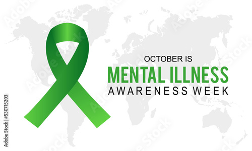 Mental Health Awareness week an annual campaign awareness of mental health observed each year during the first full week of October. Vector design illustration template design.