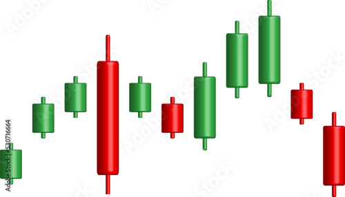 3d rendering Candlestick chart, financial and stock markets, Minimal concept trading cryptocurrency, investment trading, exchange, isometric, financial, index, Bullish, forex.eps