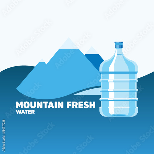 ector isolated mountain fresh water gallon premium eps 10 vector graphic