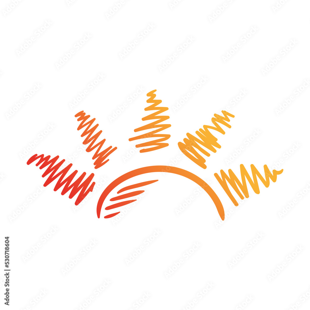 Fototapeta premium doodle of summer sun