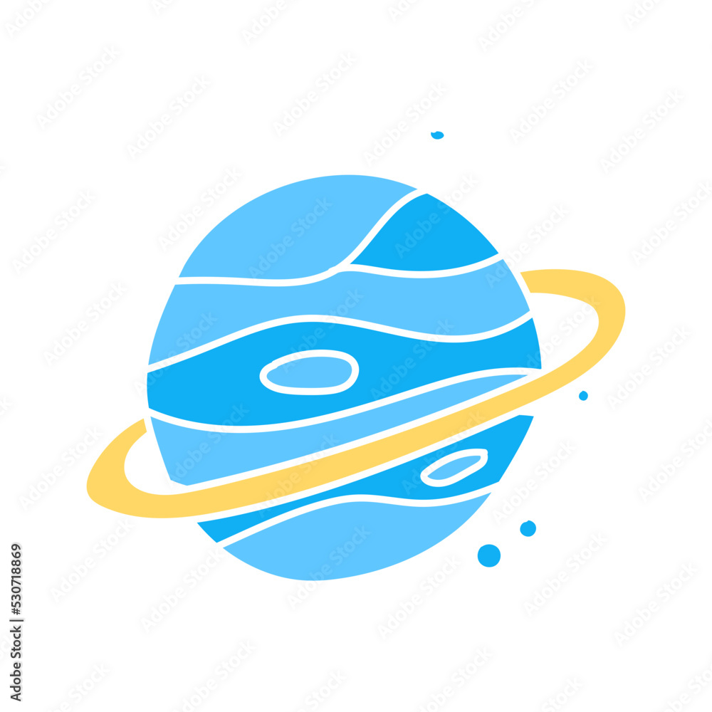 Fototapeta premium space planet doodle