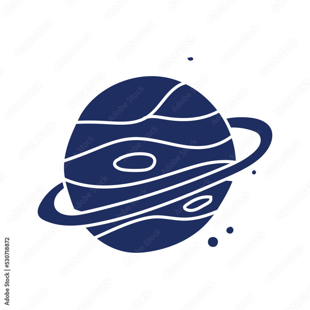 Fototapeta premium space planet doodle