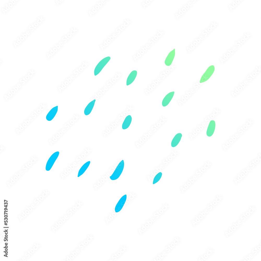 doodle group of raindrops