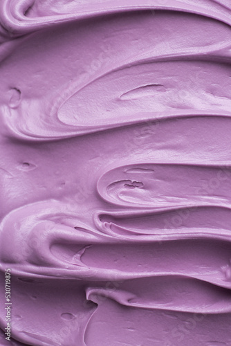 Violet purple icing frosting close up texture