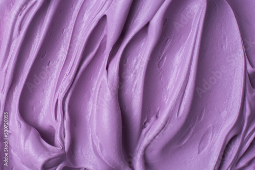 Purple icing frosting close up texture