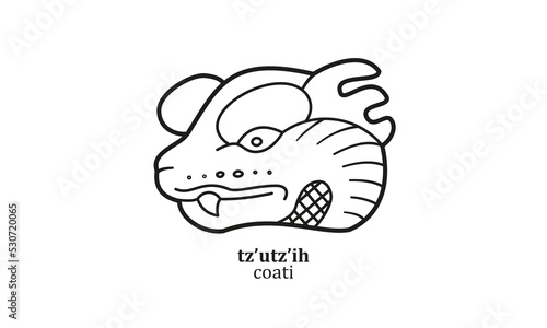 Hieroglyph mayan symbol 