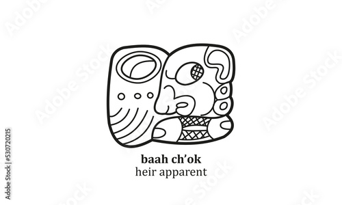 Hieroglyph mayan symbol 