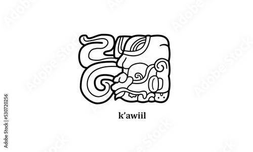 Hieroglyph mayan symbol 