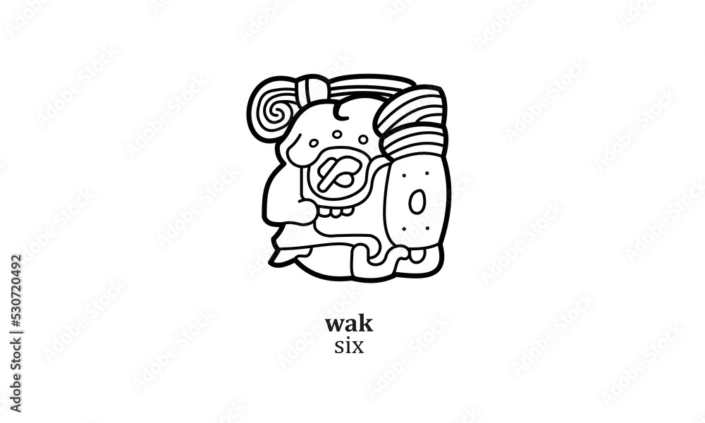 Hieroglyph mayan symbol Hieroglyph mayan symbol