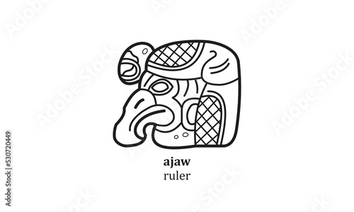 Hieroglyph mayan symbol 