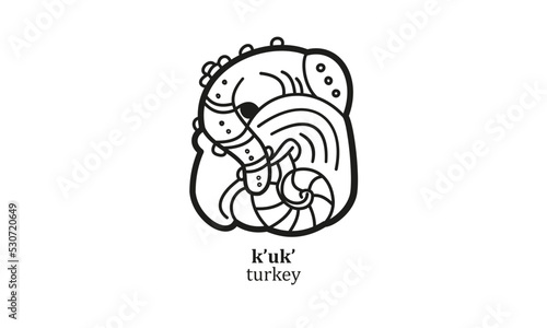 Hieroglyph mayan symbol 
