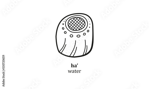 Hieroglyph mayan symbol 