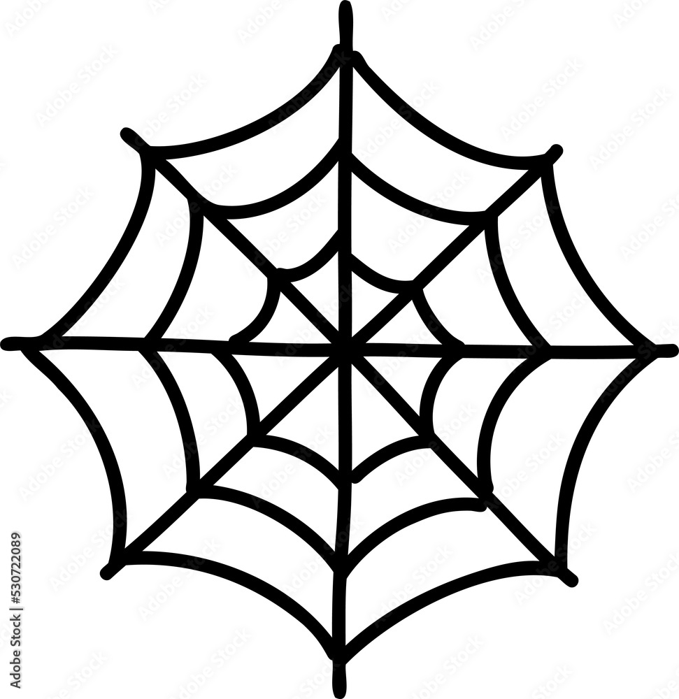 Obraz premium Hand Drawn spider web illustration