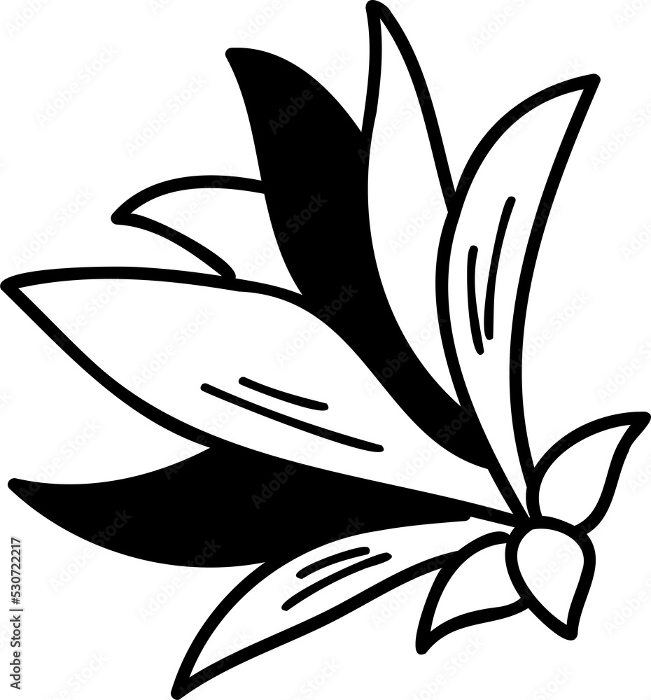 Fototapeta premium Hand Drawn flowers and leaves illustration