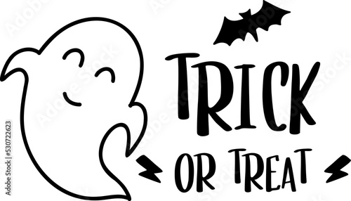 trick or treat lettering illustration photo