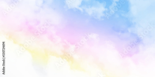 clouds watercolor tint, pink clouds gradient background sky, atmosphere air freedom. Cloud and sky with a pastel colored background and wallpaper, abstract sky background in sweet color.