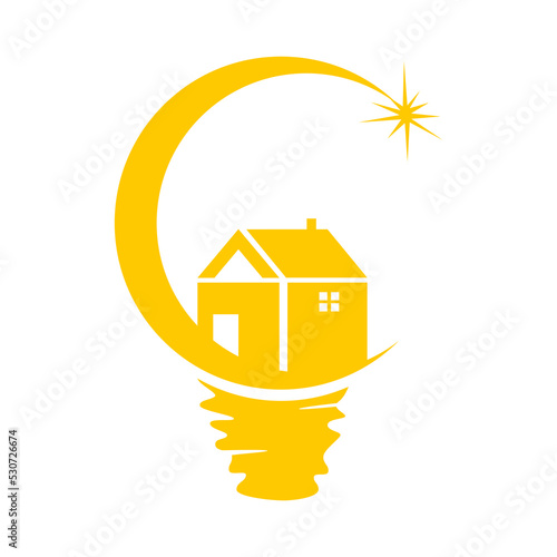 Bulb house design logo idea