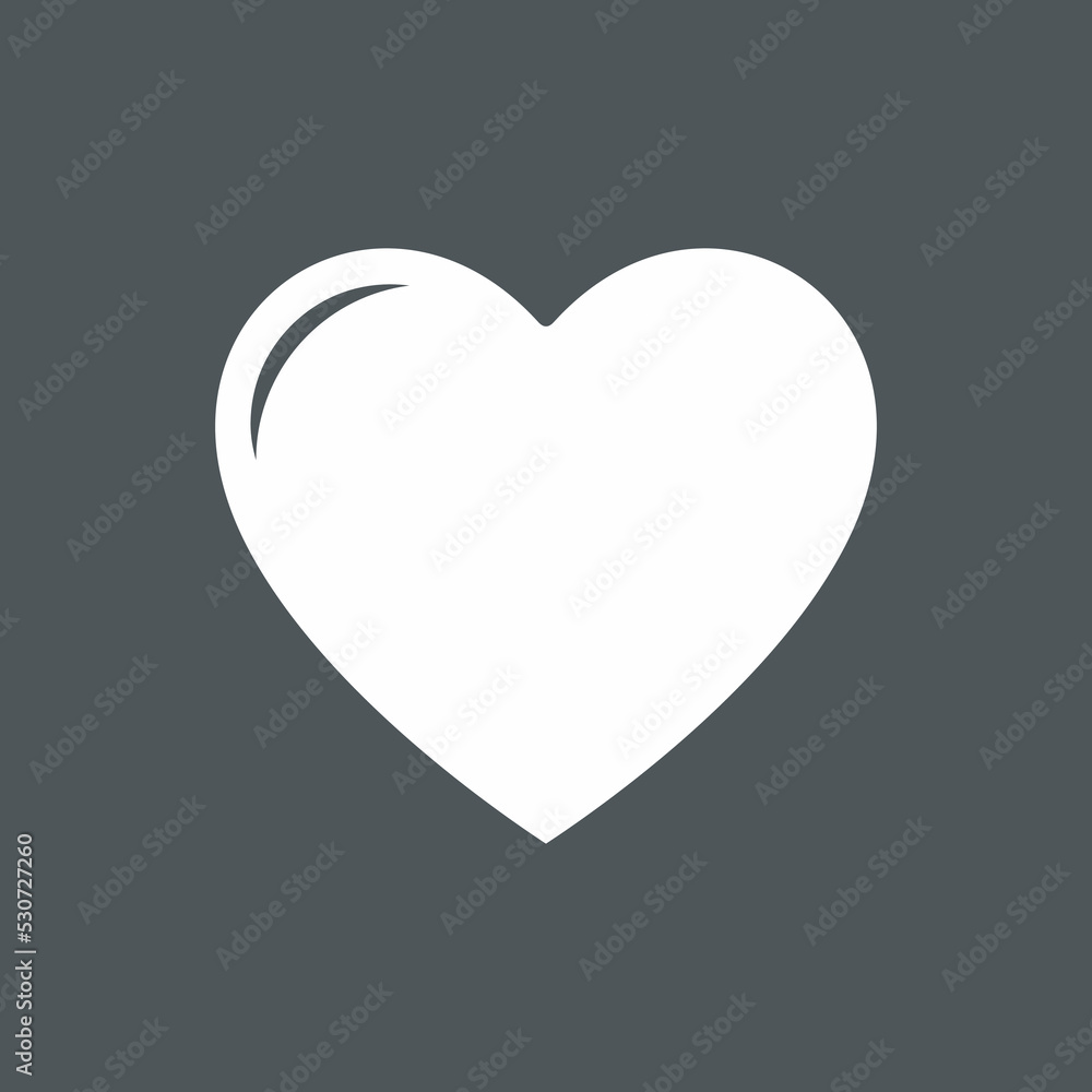 Heart icon valentine day quality vector illustration cut