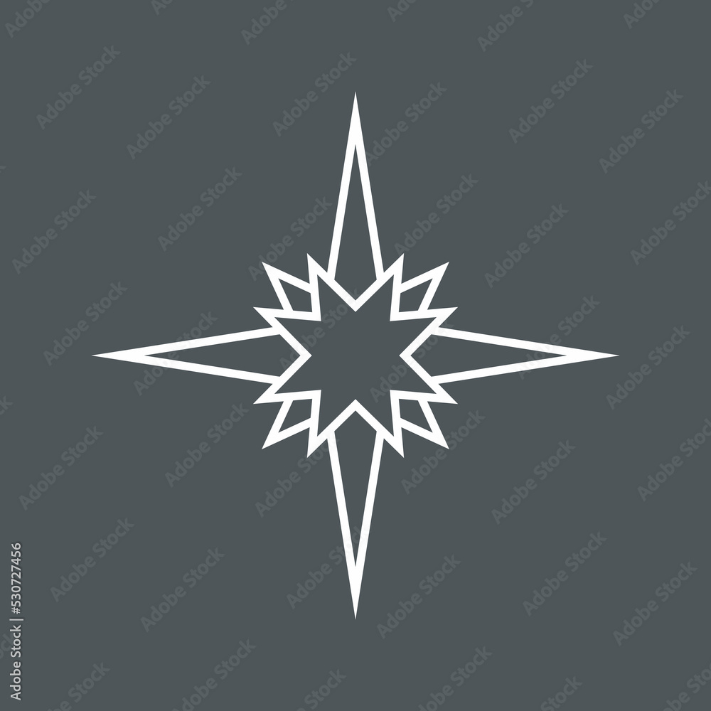 Star north quality vector illustration cut Star north quality vector illustration cut