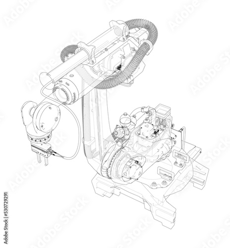 Industrial robot manipulator.