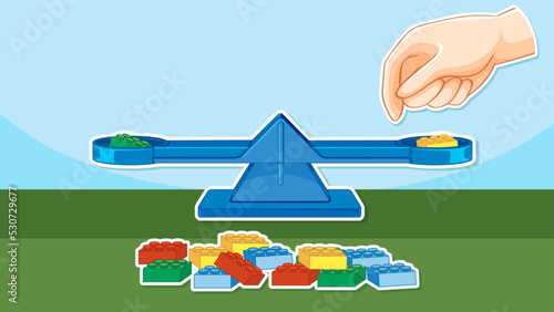 Comparing masses by using a simple balance