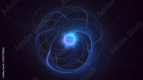 3D rendering abstract circle light background