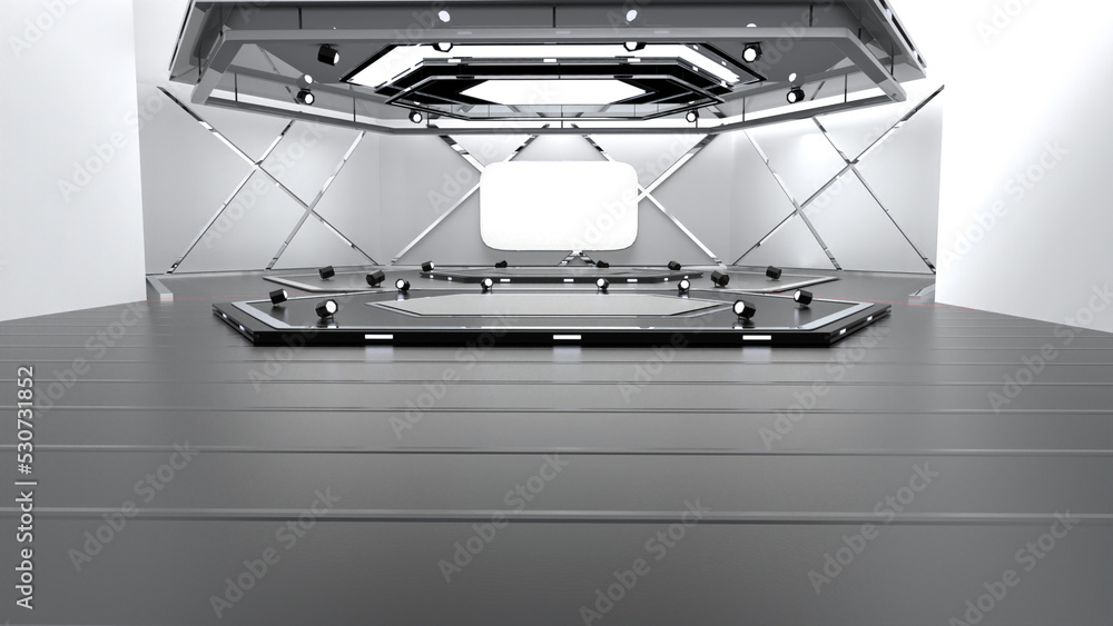 Studio Set Background 2268_3D Virtual TV Studio News_Studio Background