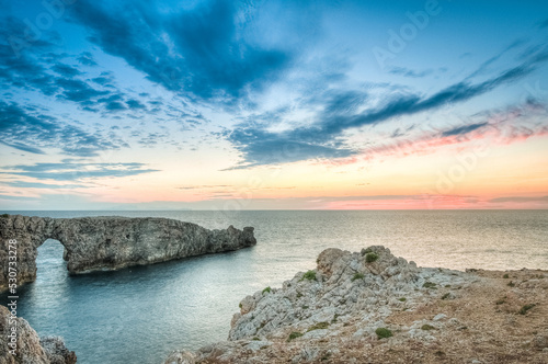 Den Gil bridge in Menorca, Spain.